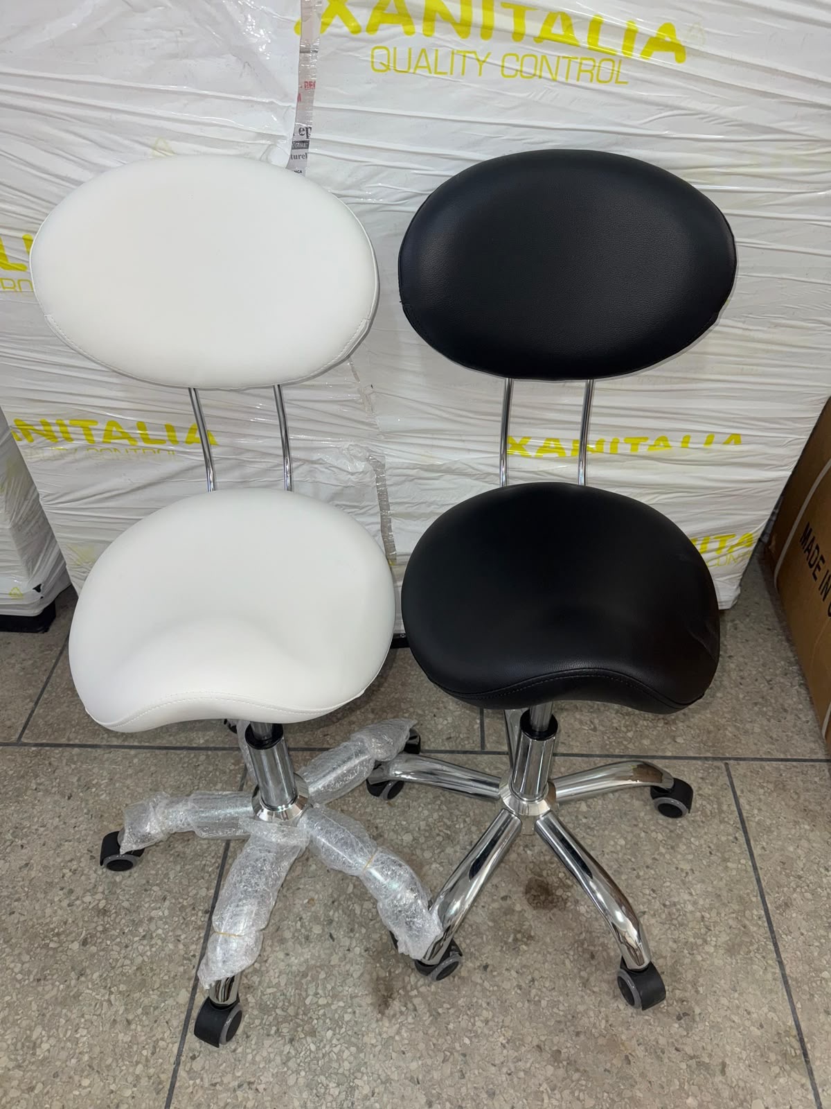 Tabouret Selle Dossier Rond