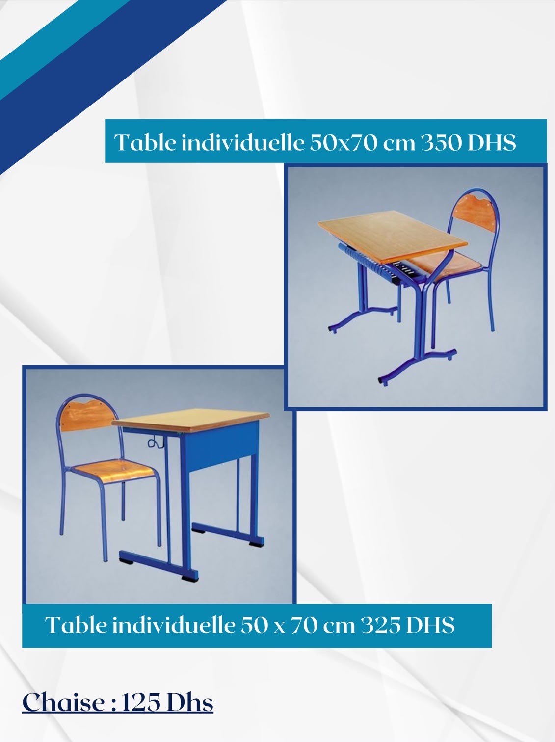 Table Individuelle + Chaise
