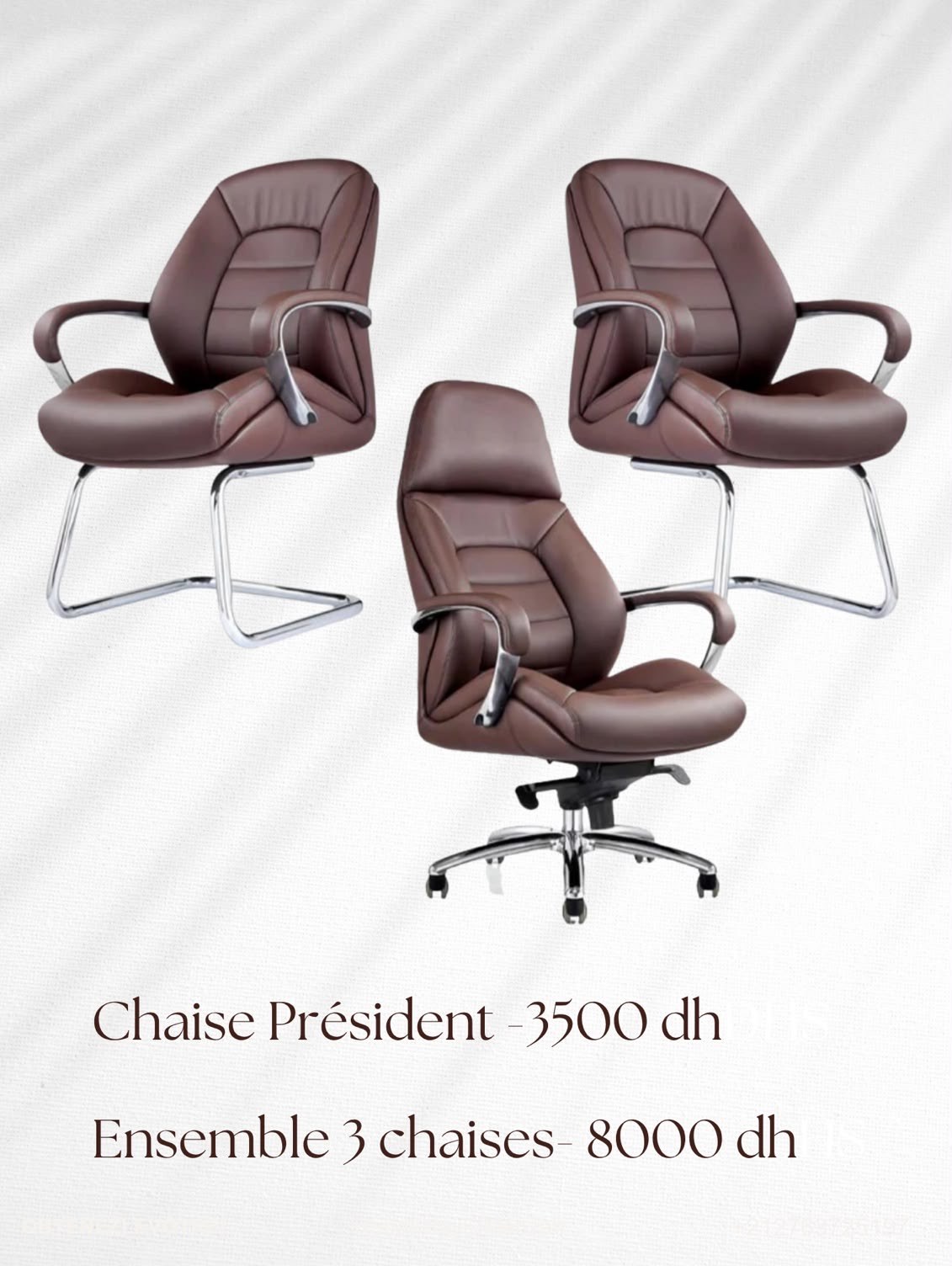 Chaise Président Cuir Marron