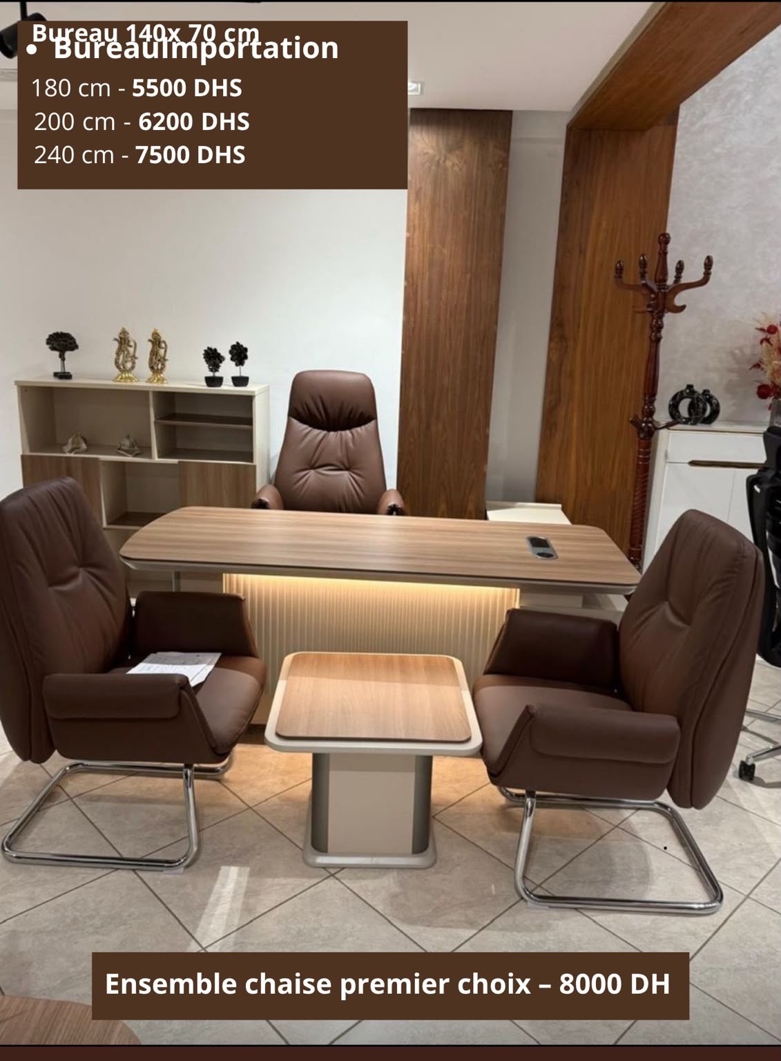 Bureau Importation + Ensemble Chaises