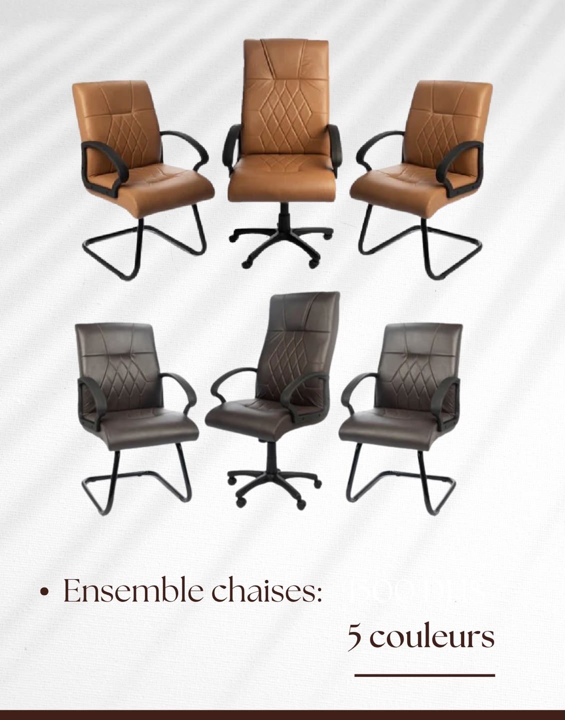 Ensemble Chaises Direction + Visiteurs