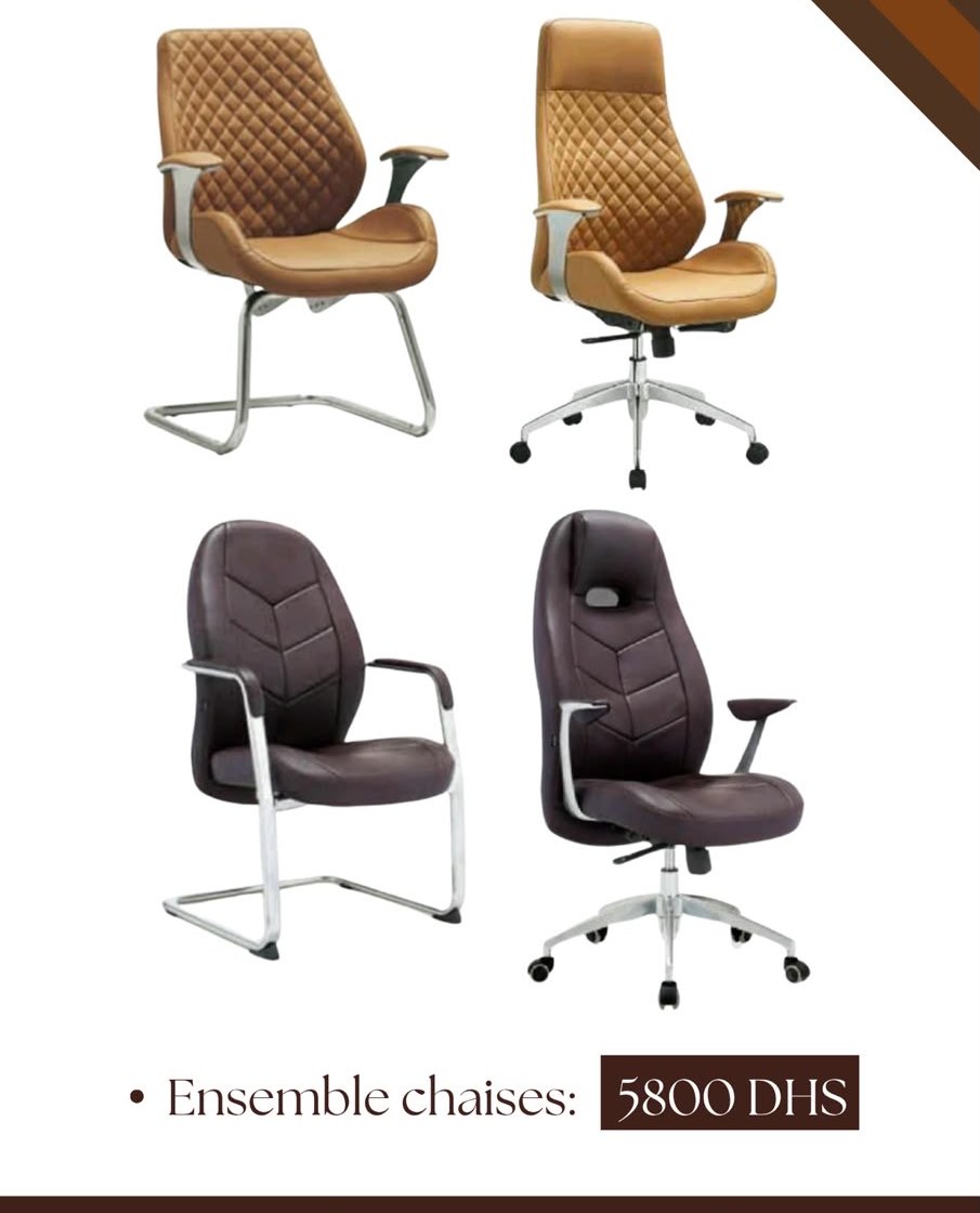 Ensemble Chaises Cuir Capitonné