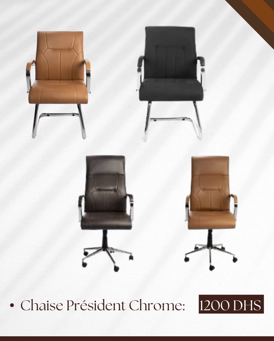 Chaise Président Chrome