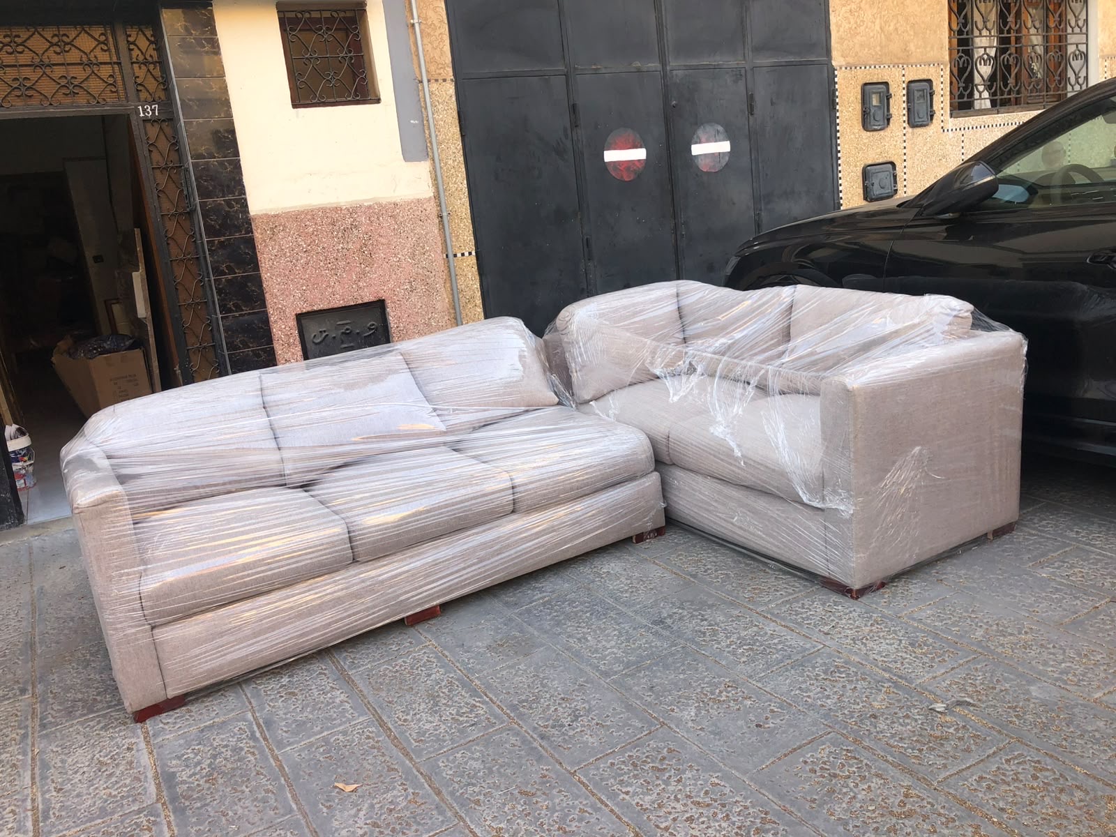 Salon d'Angle Beige Confort